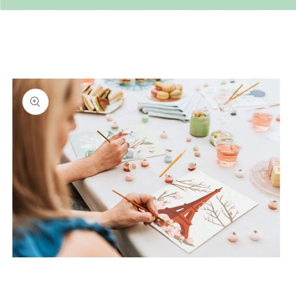 Eiffel Tower with Cherry Blossoms | 8x10 paint-by-number kit NEW - Picture 3 of 5